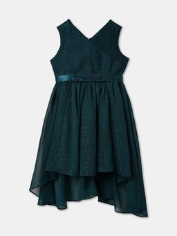 R&B - Teal Embellished/Sequined Knee Length Dress