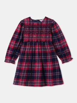 R&B - Red Checks Knee Length Dress
