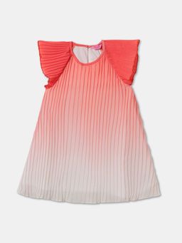 R&B - Peach Ombre Knee Length Dress