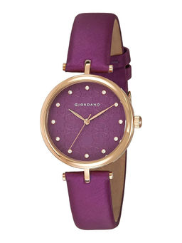 Giordano - Women's Purple Round Analog Watch