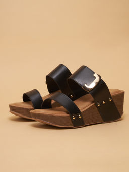 ERIDANI - Akyra Casual Wedges Black