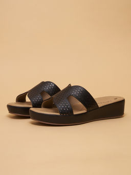ERIDANI - Javie Slip-On Sandals Black