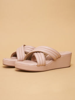 ERIDANI - Kody Peach Casual Wedges