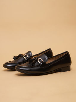 ERIDANI - Lucia Tassels Moccasins Black