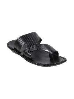 Metro - Men Black Slip On Sandals