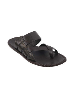 Metro - Men Brown Slip On Sandals