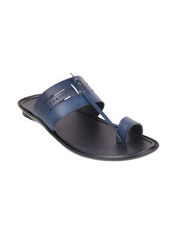 Metro - Men Blue Slip On Festive Kolhapuris