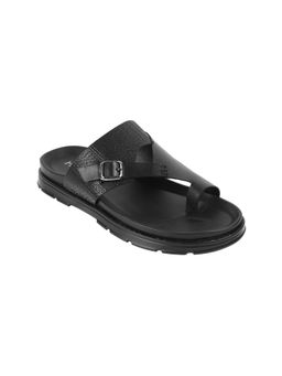 Metro - Men Black Slip On Casual Sandals