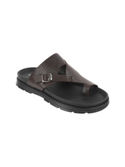Metro - Men Brown Slip On Casual Sandals