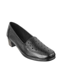 Mochi - Women Black Block Heel Pumps
