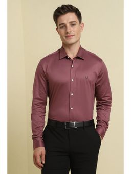 Allen Solly - Men Pink Slim Fit Solid Full Sleeves Formal Shirt