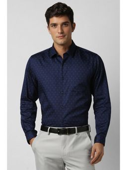 Peter England - Men Navy Regular Fit Formal Shirt