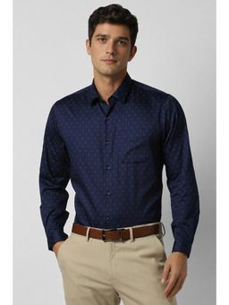 Peter England - Men Navy Slim Fit Formal Shirt