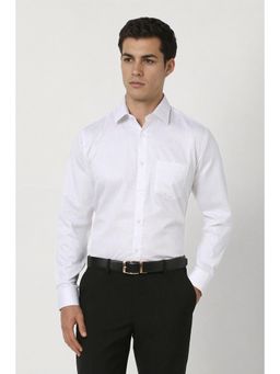 Van Heusen - Men White Regular Fit Print Full Sleeves Wedding Shirt