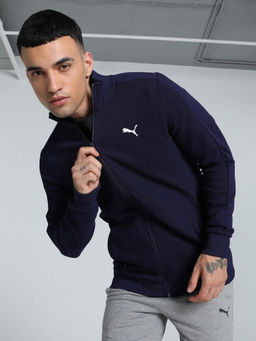 Puma - Blue Solid Bomber Jacket