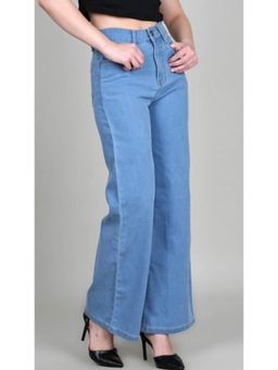 Angelfab - Women Denim Blue Mid Waist No Fade Jeans