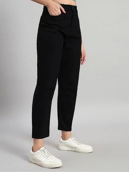 Angelfab - Women Black High Waist Denim Jeans