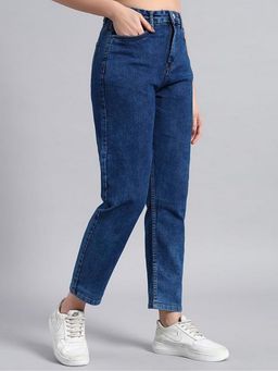 Angelfab - Women Blue High Waist Denim Jeans