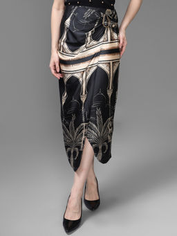 Kazo - Roman Black Midi Skirt