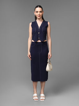 Kazo - Navy Blue Chevalier Co-Ord Set