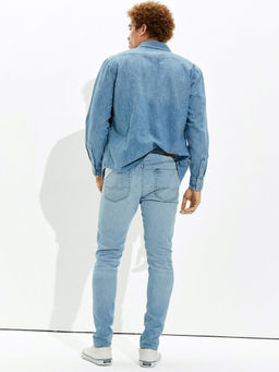 American Eagle - Men Blue Air Flex+ Temp Tech Athletic Skinny Jeans