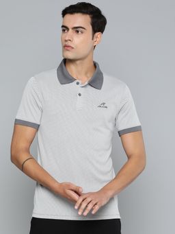 Alcis - Men Colorblock Dry Tech Sports White Polo T Shirt
