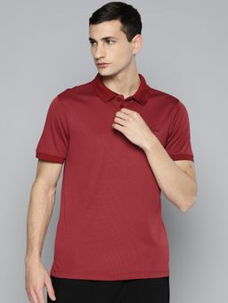 Alcis - Men Red Solid Dry Tech Sports Polo T Shirt