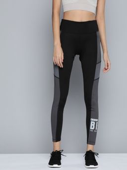 Alcis - Women Black Colorblock Tights