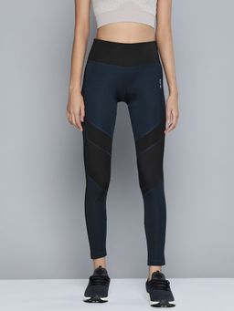 Alcis - Women Navy Blue Colorblock Tights