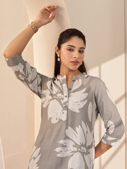 Libas - Grey Floral Tunic