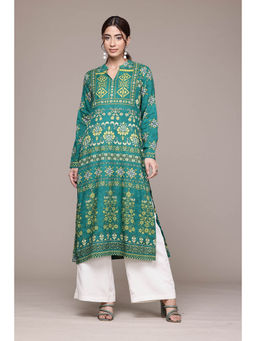 Aarke Ritu Kumar - Green Floral Kurta