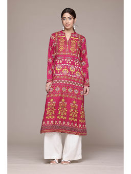Aarke Ritu Kumar - Pink Floral Kurta