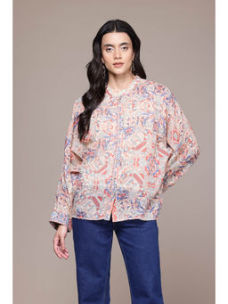 Aarke Ritu Kumar - Off White Abstract Shirt with Camisole