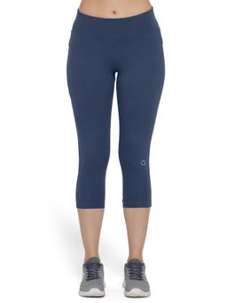 Amante - Elements Solid Mid Rise Capri-Blue