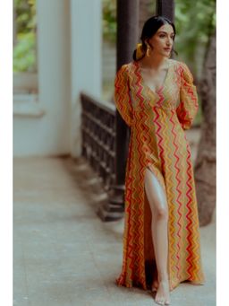 Paulmi & Harsh - Zigzag Printed Fusion Maxi