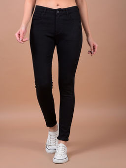 CRIMSOUNE CLUB - Womens Black Skinny Jeans