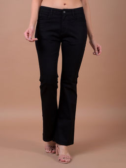 CRIMSOUNE CLUB - Womens Black Boot Cut Jeans