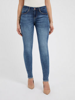 Guess - Women Blue Solid High Rise Ankle Length Jeans