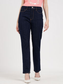 Guess - Women Blue Solid High Rise Full Length Jeans