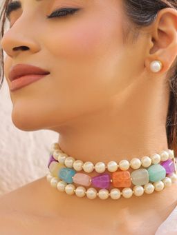 BINNI - Multi-Color Luminara Choker Necklace Set