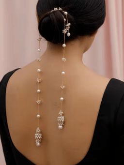 BINNI - White Grip-N-Style Kambar Bandh & Hair Tie