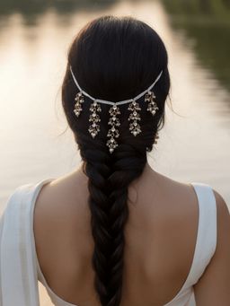 BINNI - White Pearl Veil Hair Chain