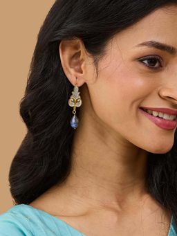 Fabindia - Grey Silver Dangler Earrings