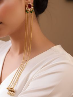 BINNI - Multi-Color Scarlet Gleam Chain Earrings