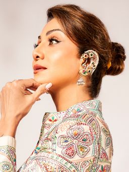 BINNI - Multi-Color Regal Plumage Ear Cuffs
