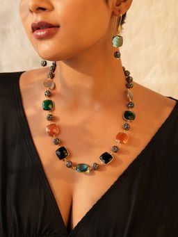 BINNI - Multi-Color Stone Necklace Set