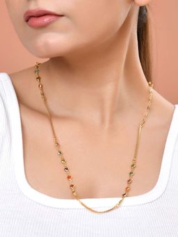 VOJ - Gold Plated Multi-Color Heart Necklace