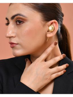 VOJ - Gold Plated Circular Ear Cuffs