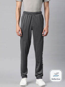 Alcis - Men Grey Printed Polyester Slim Fit Trackpant