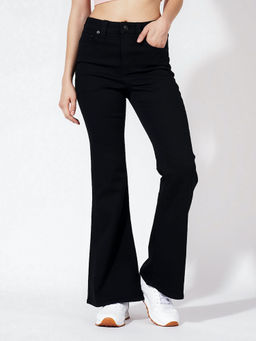 American Eagle - Women Black Next Level Super High-Waisted Flare Jeans